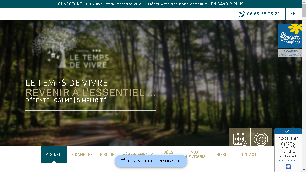 Capture d'écran de http://www.temps-de-vivre.com/